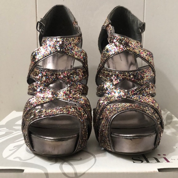Shï by Journeys Ryder Multi Glitter Heels - Picture 2 of 7